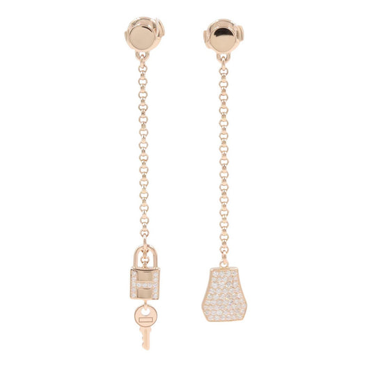 HERMES Kelly Clochette K18PG Earrings
