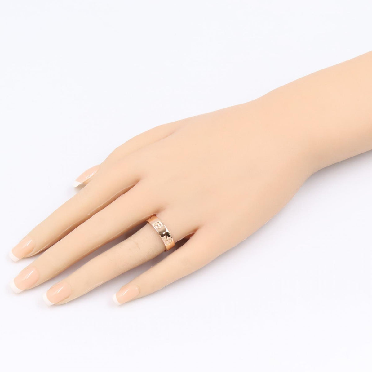 CARTIER K18PG Love Ring Gold Size JP 16
