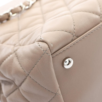 CHANEL Matelasse Lambskin Tote Bag Beige