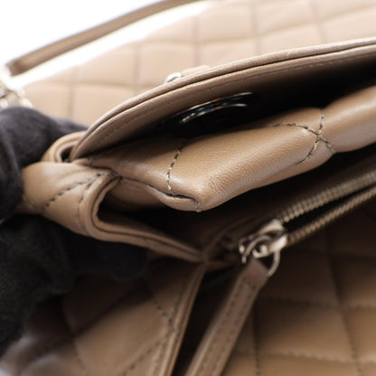 CHANEL Matelasse Lambskin Tote Bag Beige