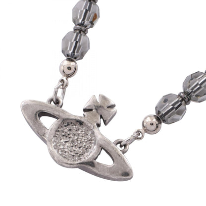 Vivienne Westwood Man Messaline Rhinestone Necklace Silver
