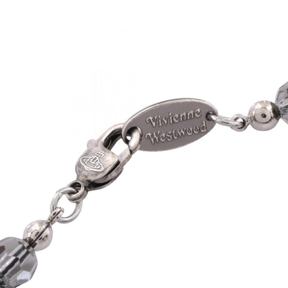 Vivienne Westwood Man Messaline Rhinestone Necklace Silver