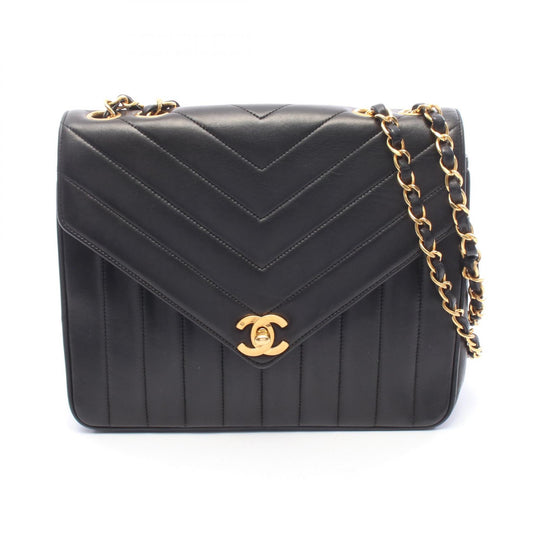 CHANEL Chevron V-Stitch Shoulder Bag