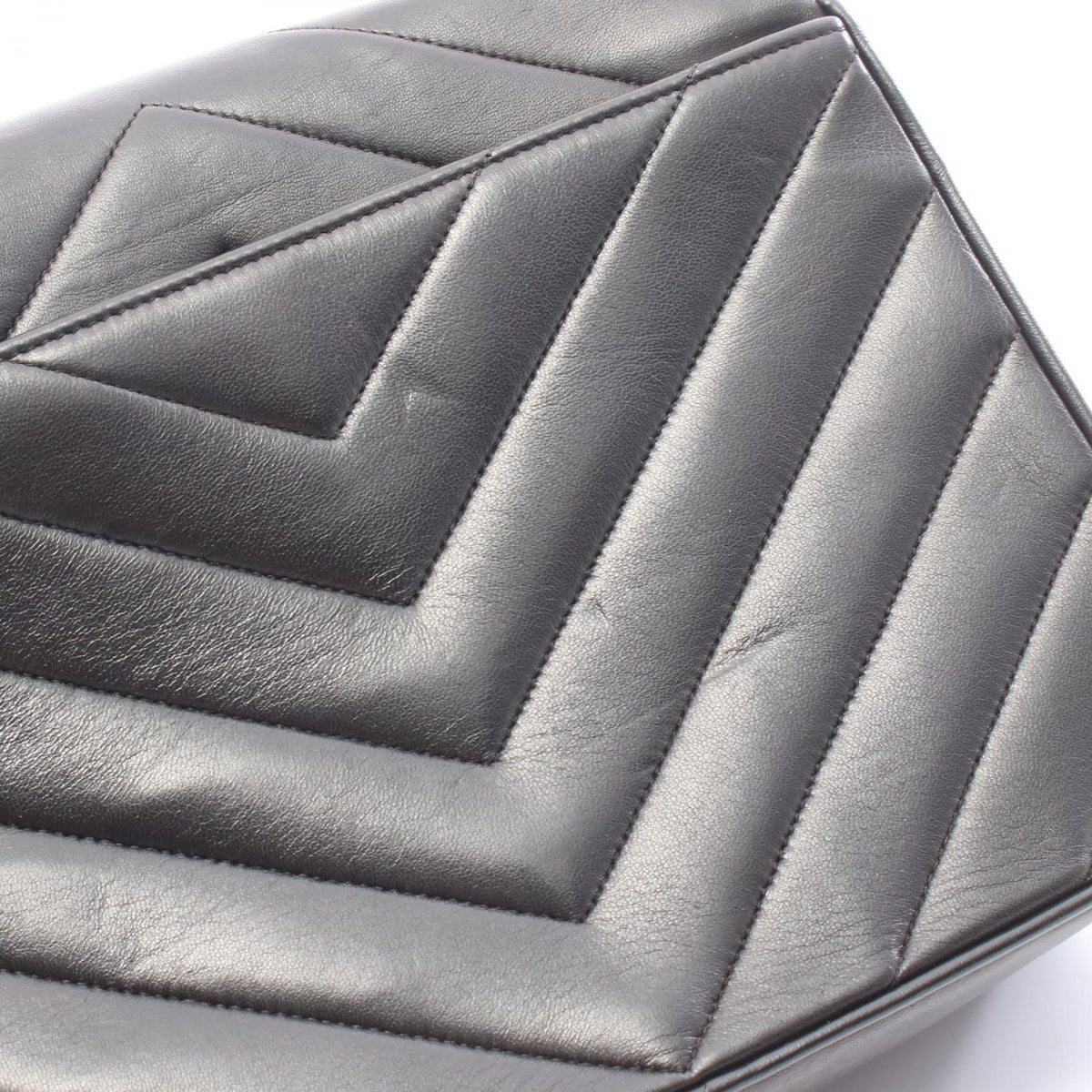 CHANEL Chevron V-Stitch Shoulder Bag