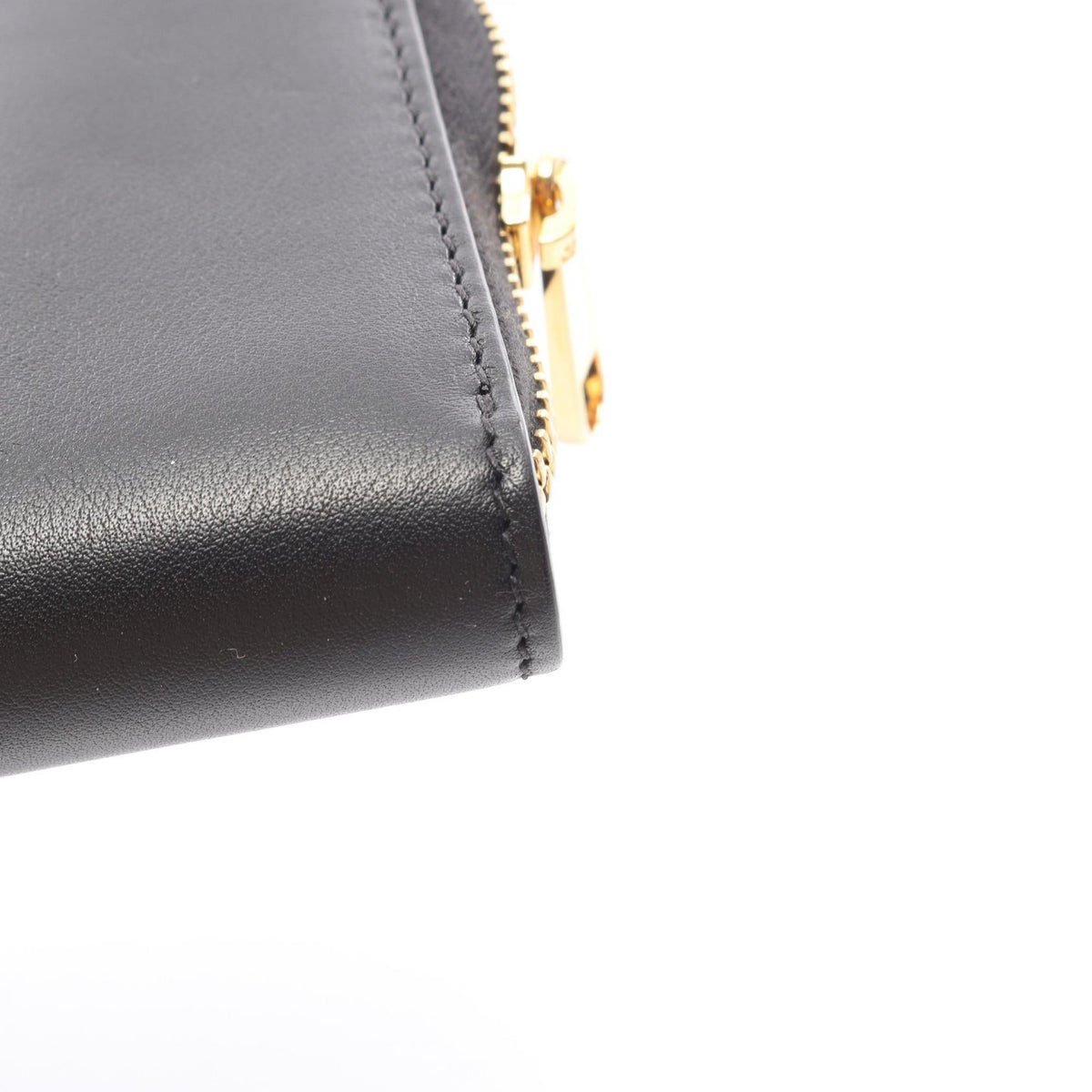 GUCCI Basket Leather Zip Wallet Black
