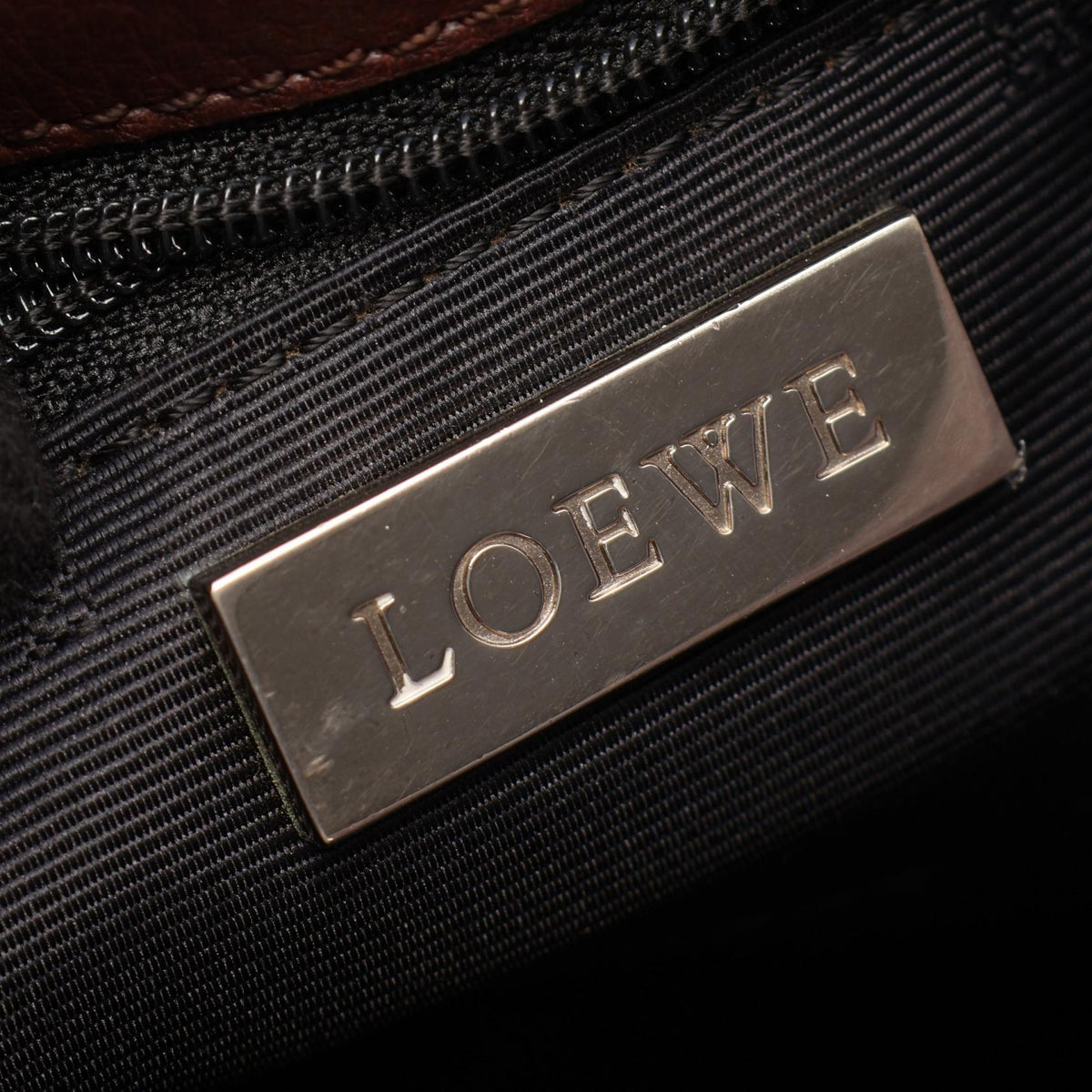 LOEWE Anagram Leather Shoulder Bag, Brown