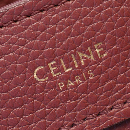 CELINE Luggage Nano Shopper Handle Bag Red