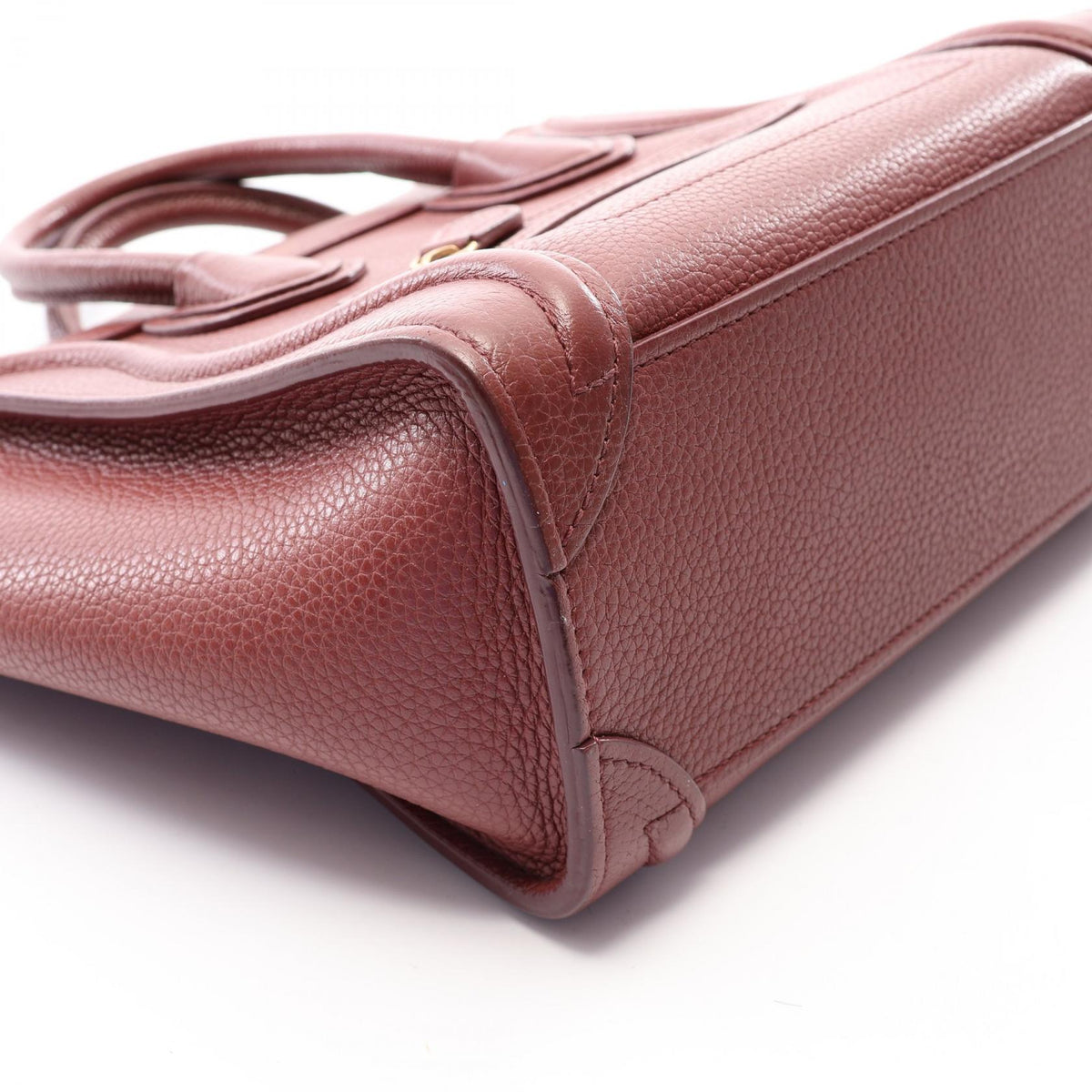 CELINE Luggage Nano Shopper Handle Bag Red