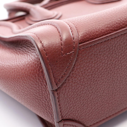 CELINE Luggage Nano Shopper Handle Bag Red