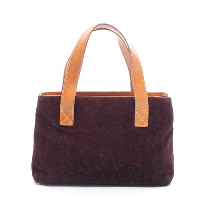 CELINE C Macadam Suede Leather Bag Red