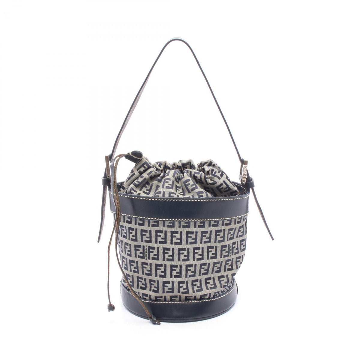 FENDI Zucchino Canvas Bag Navy/Gray