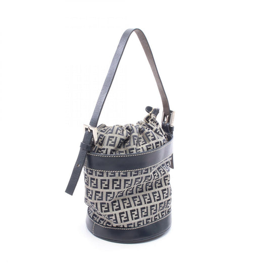FENDI Zucchino Canvas Bag Navy/Gray