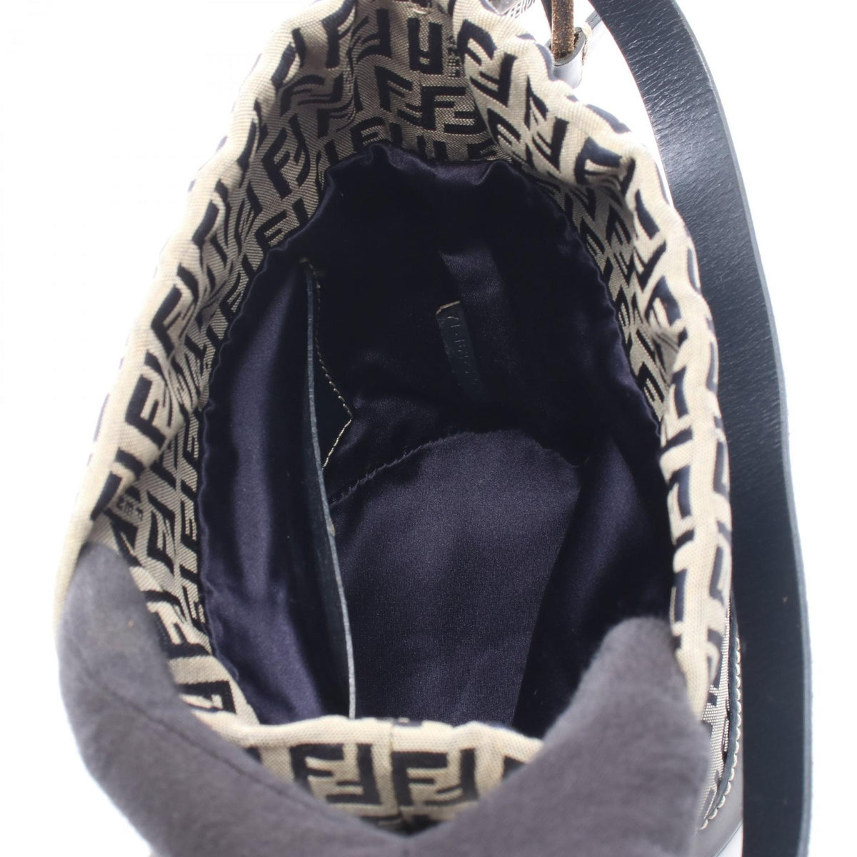 FENDI Zucchino Canvas Bag Navy/Gray