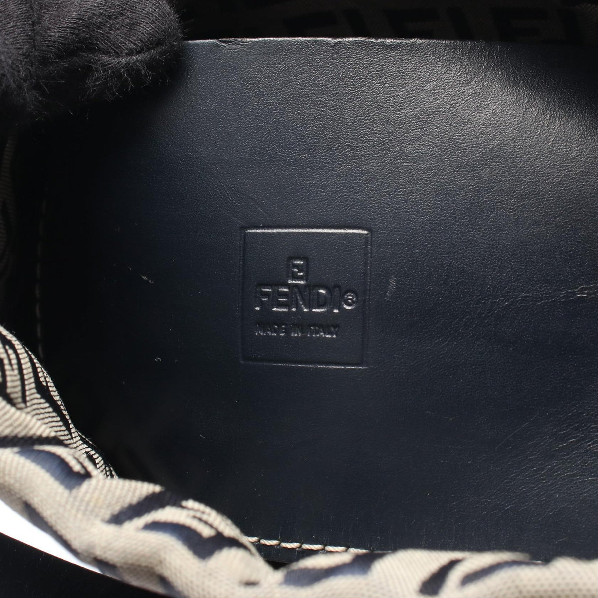 FENDI Zucchino Canvas Bag Navy/Gray