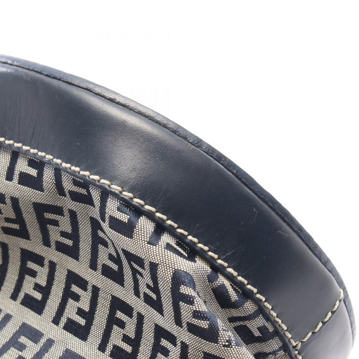 FENDI Zucchino Canvas Bag Navy/Gray