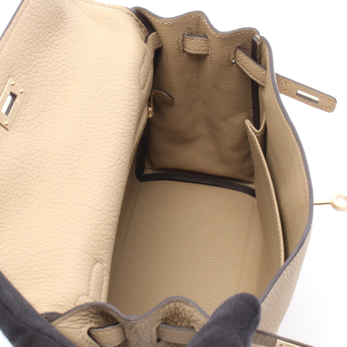 HERMES Kelly 25 Poussiere Togo Bag