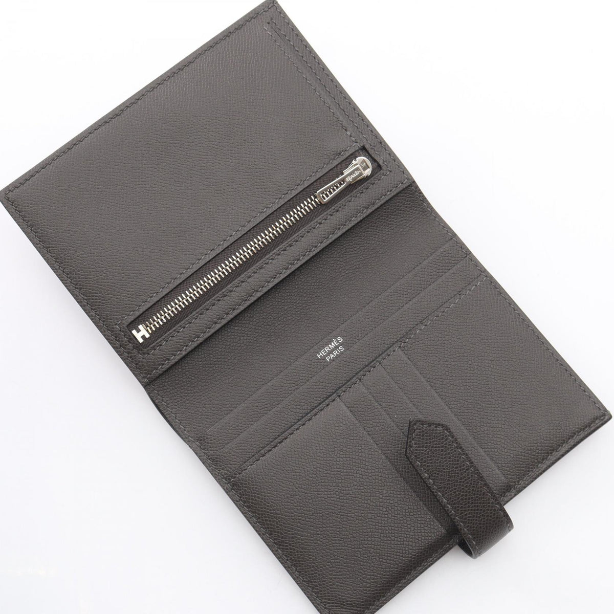 HERMES Bearn Compact Ardoise Madame Wallet