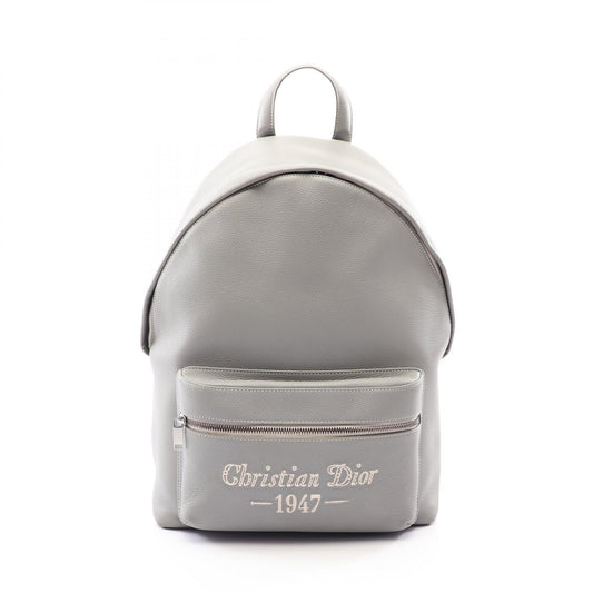 Dior RIDER 1947 Leather Backpack Gray