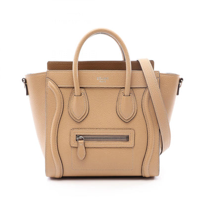 CELINE Luggage Nano Shopper Handbag Beige
