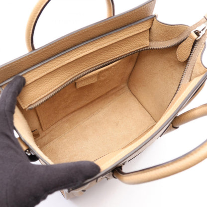 CELINE Luggage Nano Shopper Handbag Beige