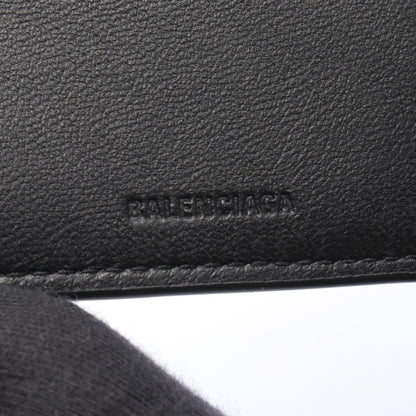 BALENCIAGA Le City Square Bi-Fold Leather Wallet Black