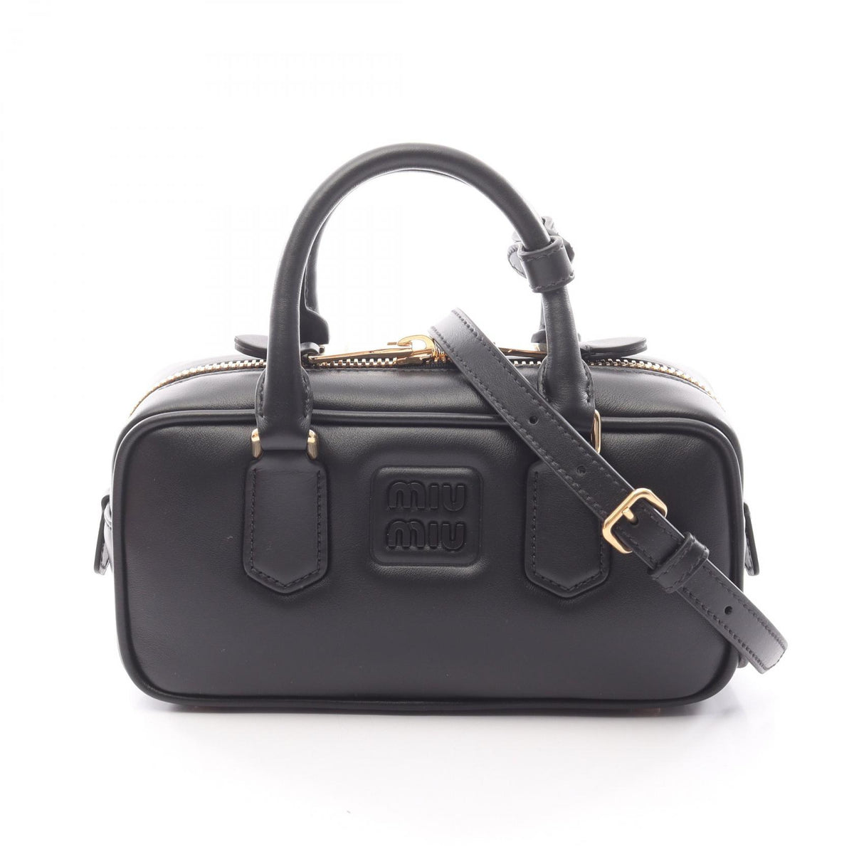 Miu Miu Arcadie 2WAY Leather Handbag Black