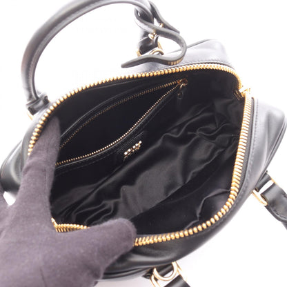 Miu Miu Arcadie 2WAY Leather Handbag Black