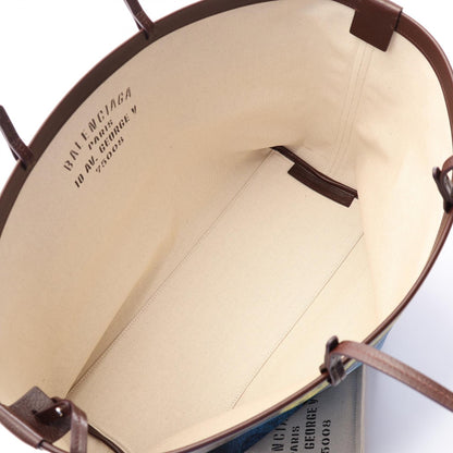 BALENCIAGA Printed Canvas PVC Bag Black