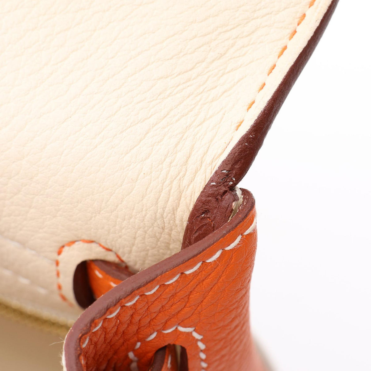 HERMES Kelly 28 Craie Togo Handle Bag