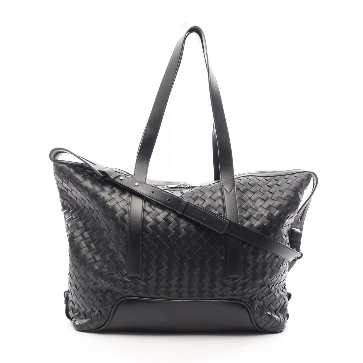 BOTTEGA VENETA Intrecciato 2-Way Tote Bag Black