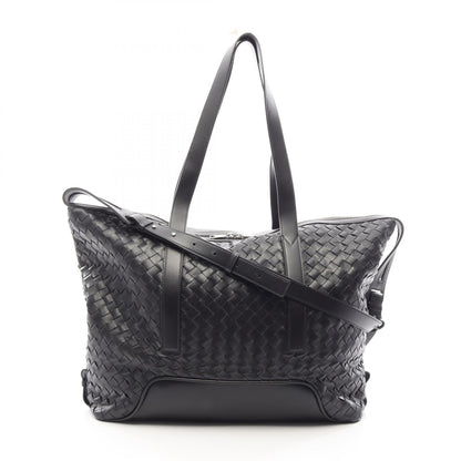 BOTTEGA VENETA Intrecciato 2-Way Tote Bag Black