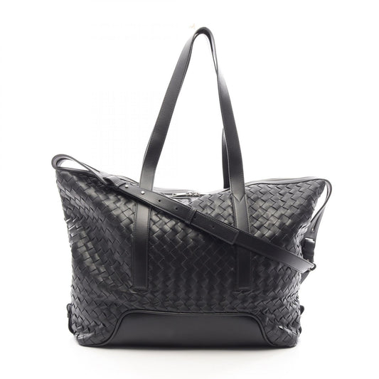 BOTTEGA VENETA Intrecciato 2-Way Tote Bag Black