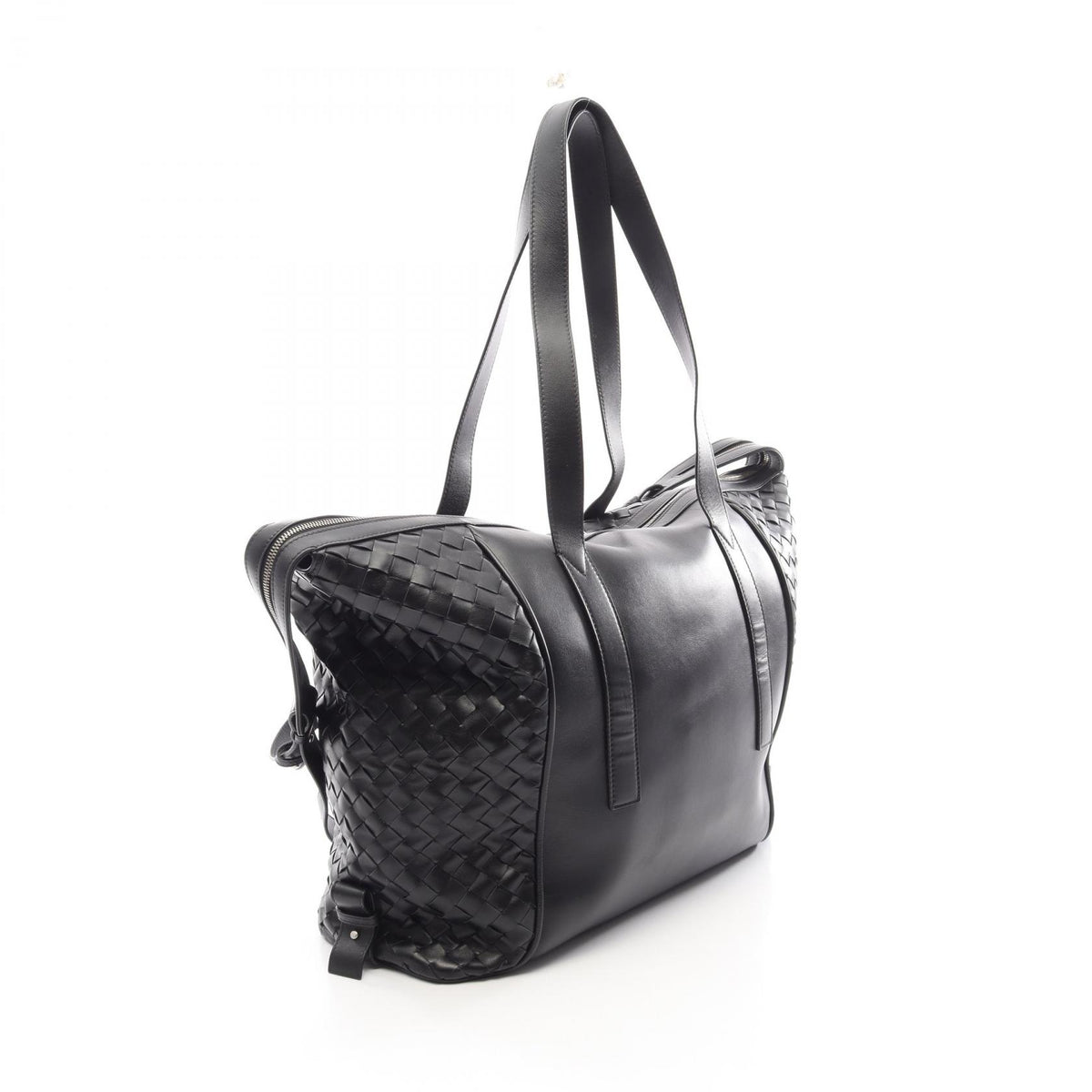 BOTTEGA VENETA Intrecciato 2-Way Tote Bag Black