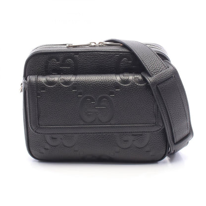 GUCCI Jumbo GG Small Crossbody Bag Black Leather
