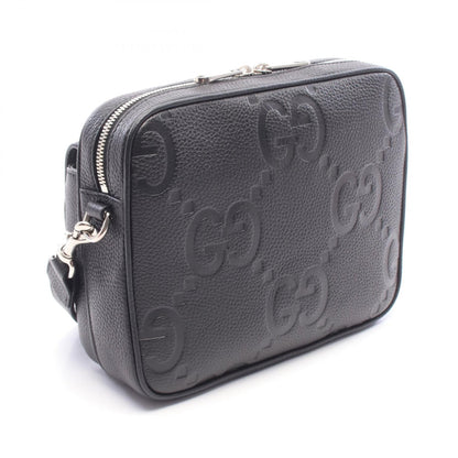GUCCI Jumbo GG Small Crossbody Bag Black Leather