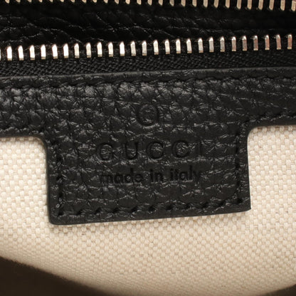 GUCCI Jumbo GG Small Crossbody Bag Black Leather