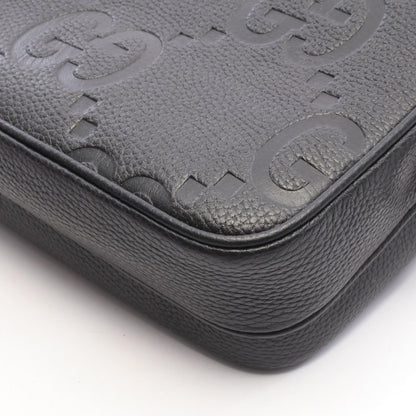 GUCCI Jumbo GG Small Crossbody Bag Black Leather