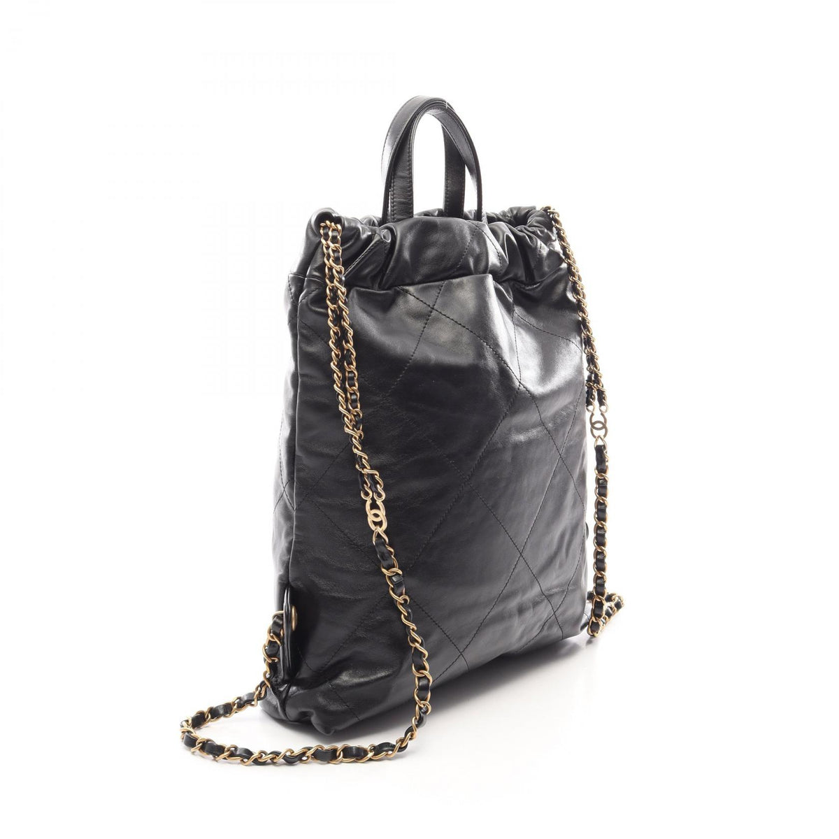 CHANEL Chanel 22 Leather Backpack Black