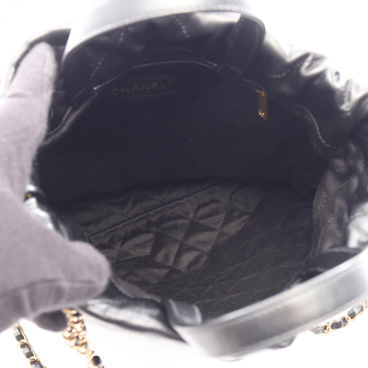 CHANEL Chanel 22 Leather Backpack Black