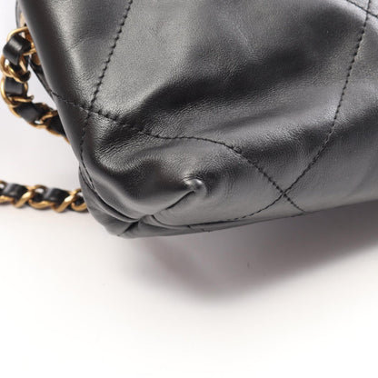 CHANEL Chanel 22 Leather Backpack Black