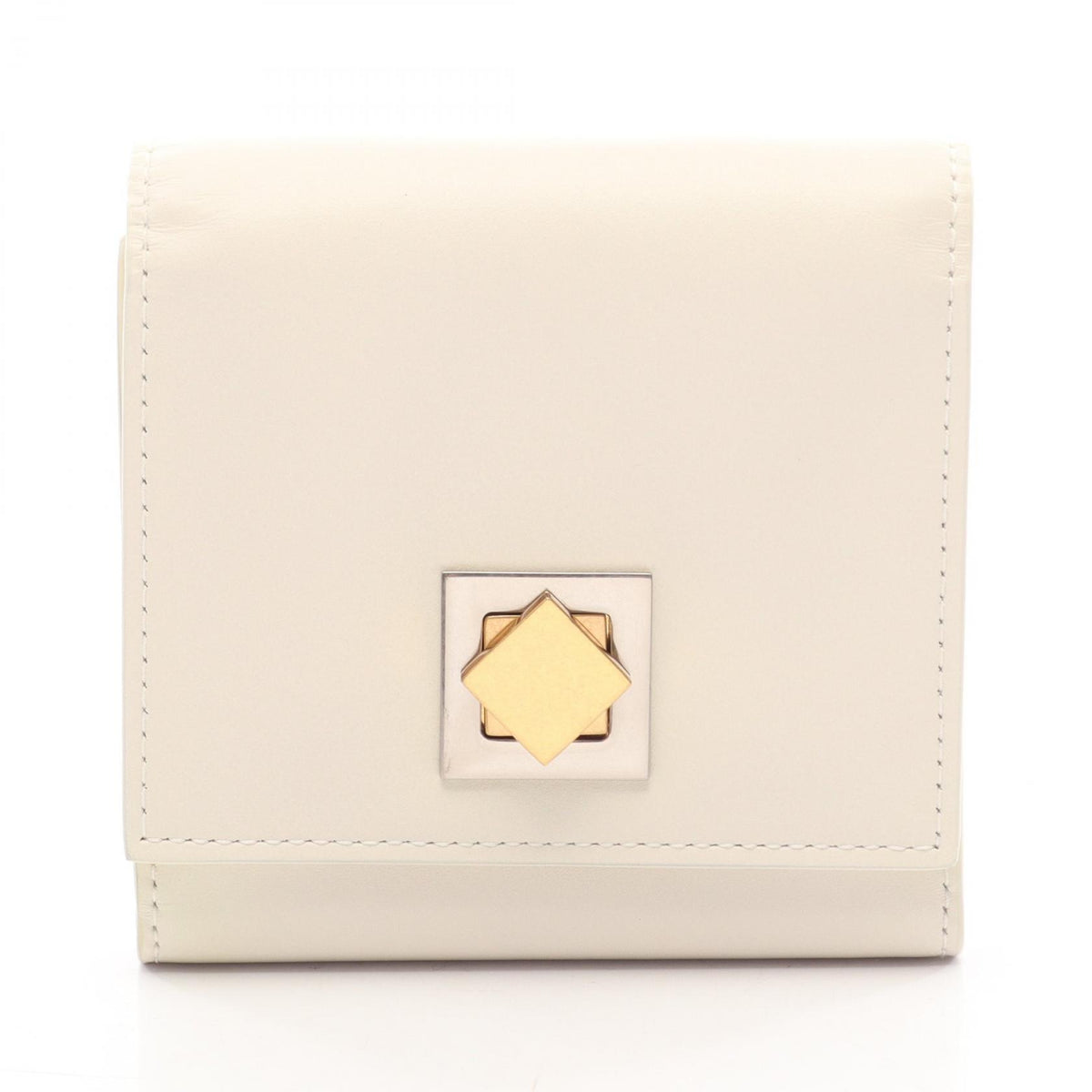BOTTEGA VENETA Twist Lock Wallet White