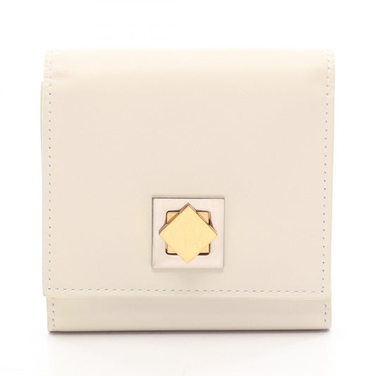 BOTTEGA VENETA Twist Lock Wallet White