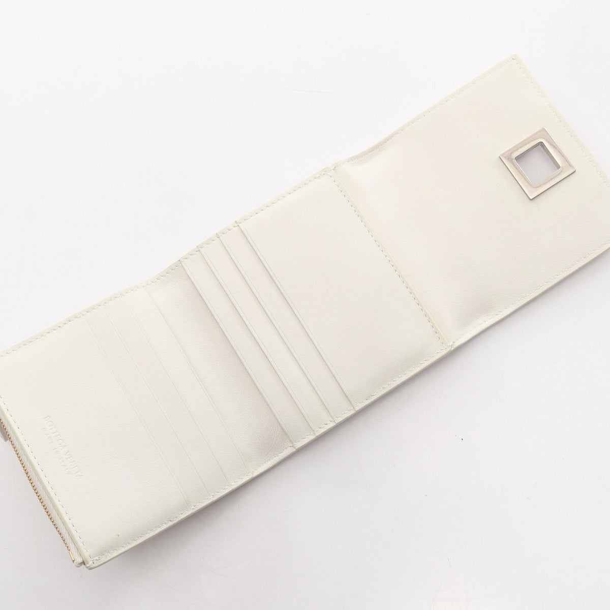 BOTTEGA VENETA Twist Lock Wallet White