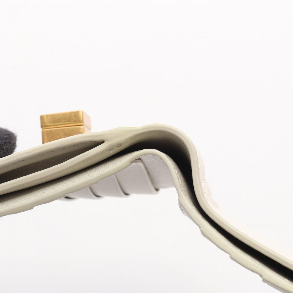 BOTTEGA VENETA Twist Lock Wallet White