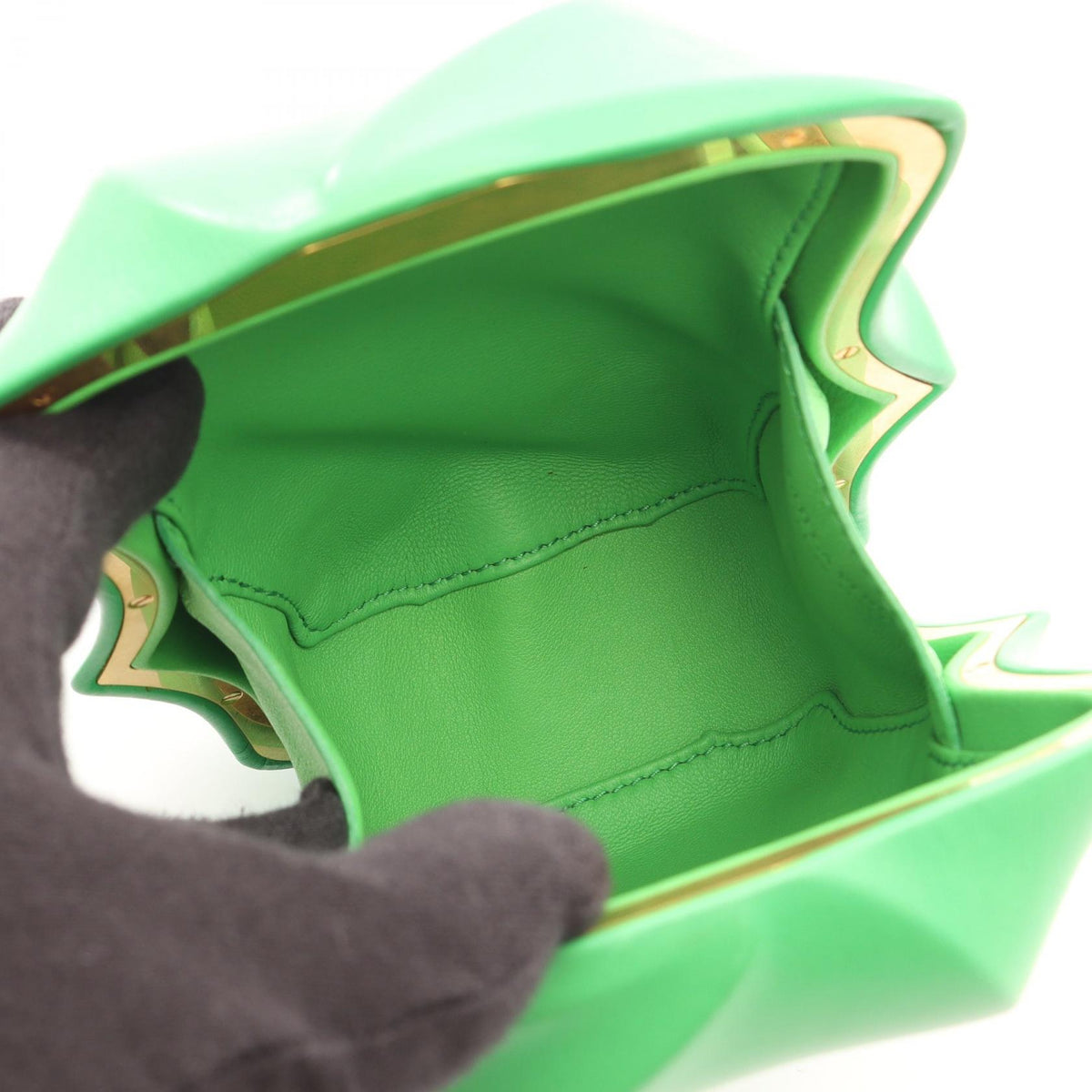 BOTTEGA VENETA Wahrl Leather Bag Green