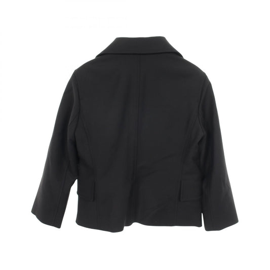 HERMES Wool Zip-Up Jacket Black Size 38