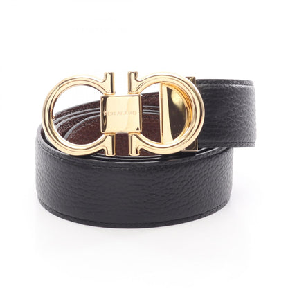 Salvatore Ferragamo Gancini Leather Belt Black Size 95