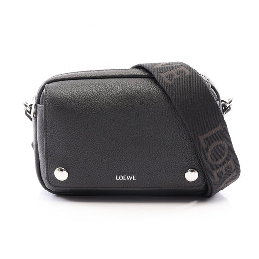 LOEWE Pebble Small Messenger Bag Black Leather
