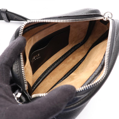 LOEWE Pebble Small Messenger Bag Black Leather