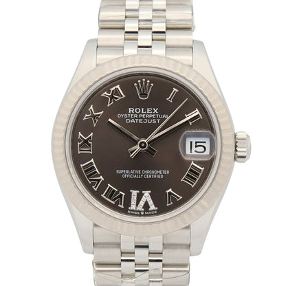 ROLEX Datejust VI Diamond Watch 18K WG/Steel Gray